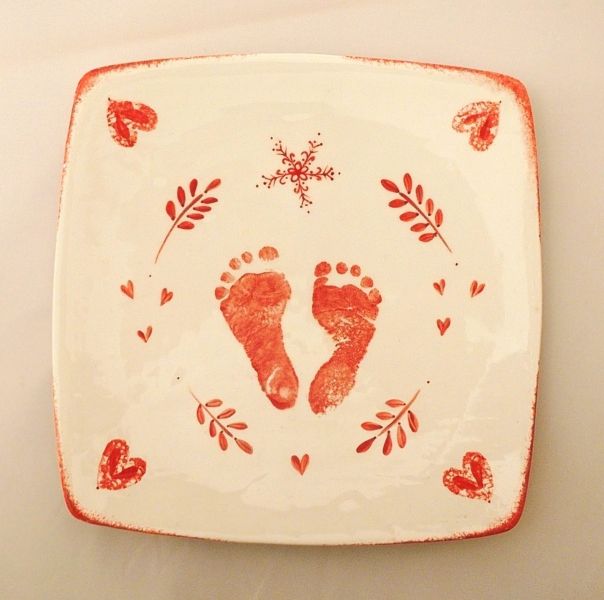 Baby footprint hot sale ceramic